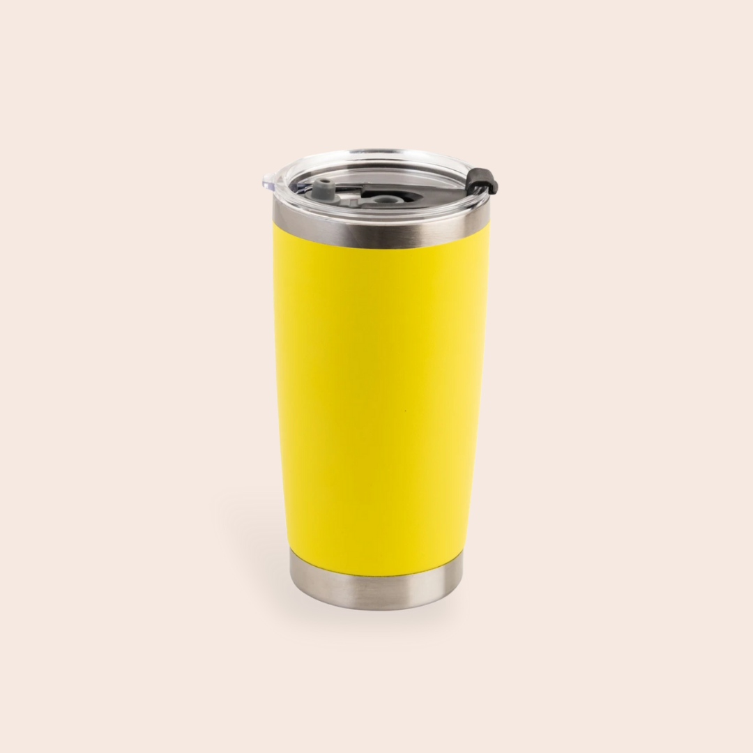 Termo Vaso Viajero Térmico 14 Onzas Conserva Calor Amarillo